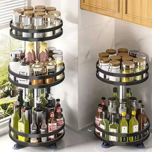 SpinStore™ – Organizador Giratorio para Cocina de 3 Niveles