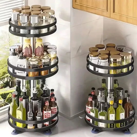 SpinStore™ – Organizador Giratorio para Cocina de 3 Niveles