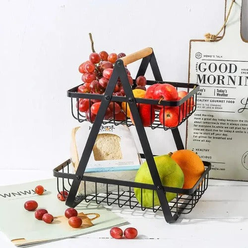 FruitNest™ – Frutero de 2 Niveles
